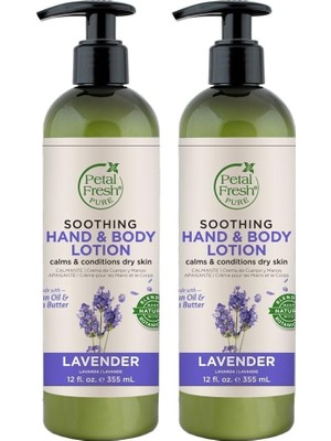 Petal Fresh Lavanta Özlü Yatıştırıcı El ve Vücut Losyonu, 355 ml (2 Paketi)