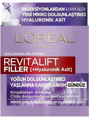 Revitalift Filler Yoğun Dolgunlaştırıcı Yaşlanma Karşıtı Gündüz Kremi