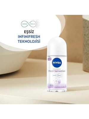 Fresh Sensation Kadın Roll On Deodorant 50 Ml,72 Saat Anti-Perspirant Koruma