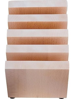 Italyan Bıçak Bloğu, 10" x 10" x 16", Beyaz Renkli Kayın Ağacı