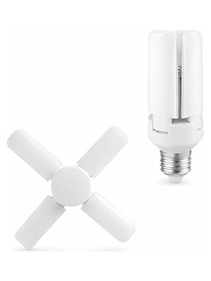Belirtilmemiş 4 Kollu Katlanabilir LED Tavan Ampulü E27 Duy Uyumlu Yüksek Parlaklık Tasarruflu Tava