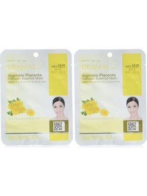 Dermal Sıkılaştırıcı, Yenileyici, Nemlendirici Bitki Plesantası Özlü Kolajen Maske 23GR 2li Paket