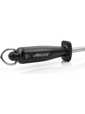 Arcos Steela 230MM Karbon Çelik ve Elmastan Üretilmiş Manuel Bıçak Bileyici. Ergonomik Polipropilen Saplı Profesyonel Kalemtıraş. Sağlak ve Sollak. Siyah Renk