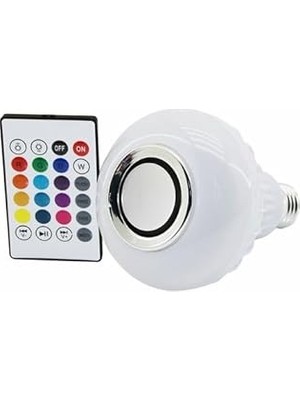 Belirtilmemiş 2'si 1 Arada Bluetooth Hoparlörlü Rgb LED Ampul - Uzaktan Kumandalı, Renk Değiştiren Akıllı Müzik Ç