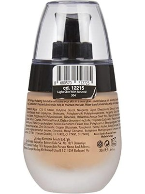 Aqua Wow Mineralli Su Bazlı Fondöten Light Skin With Neutral (30 Ml) (2 Paketi)