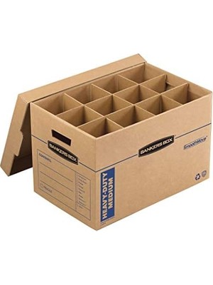 Box Smoothmove Ağır Hizmet Tipi Mutfak Taşıma Kutusu, Çanak ve Cam Kutu Bölücüler, Yastık Köpüğü, 30 x 30 x 40 Cm,, 1 Paket (7710701)