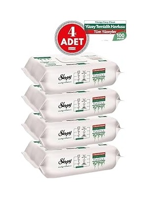 Belirtilmemiş Sleepy Easy Clean Yüzey Temizlik Havlusu 100' Lü x 4 Adet
