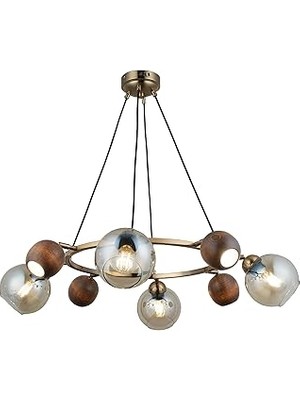 Belirtilmemiş Lucea Jamo 4+4 Antık Lak Avize 4XGU10+4XE27