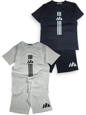 Minik Motion 2'li Set Kısa Kollu Tshirt ve Şortlu Çocuk Minikmotion Alt Üst Takım