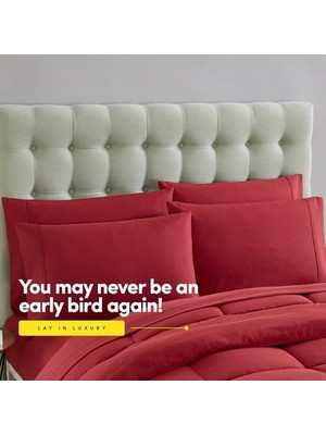 Alternative Comforter All Season Lüks Pelüş Loft Mikrofiber Dolgulu Yorgan Iç Yatak Takımı, Kraliçe, Şarap Rengi