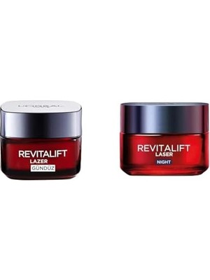 Revitalift Lazer X3 Yoğun Yaşlanma Karşıtı Gece + Gündüz Bakım Kremi Seti