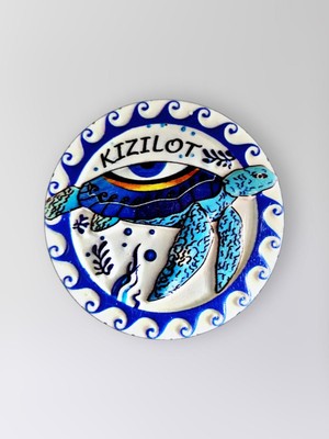 Mundy Kızılot Polyester Kabartmalı Kaplumbağalı Magnet 7 cm Dekoratif Hediyelik Buzdolabı Süsü (KOD:1309)