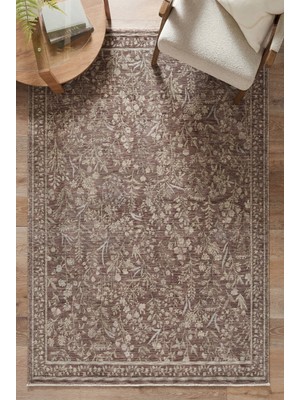 TCH Home Living Mira Vintage Bambu Polyester Eskitme Iskandinav Desenli Soft Dokuma Halı Salon Mutfak Oturma Yatak Odası Koridor Halısı