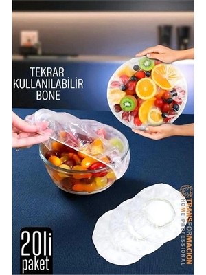 Renas Store Esnek Kase Bonesi – 20 Adet, 25 Cm’e Kadar Uyumlu, Tekrar Kullanılabilir Tabak Bone 722079