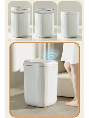 Renas Store Akıllı Teknolojik Çöp Kutusu Uv Işıklı Otomatik Aç Kapat Sensörlü Mutfak Banyo Ev 20L