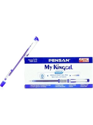 Seyfi Kırtasiye Jel Kalem- My-Kıng 0,5 mm Mavı Metal Klp - 12 Adet