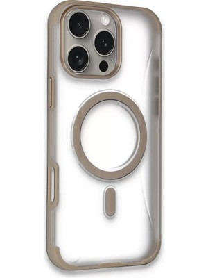 Zenvia Znv Joko Apple iPhone 16 Pro Max Hilton Magsafe Kapak - Gold ZNV2029