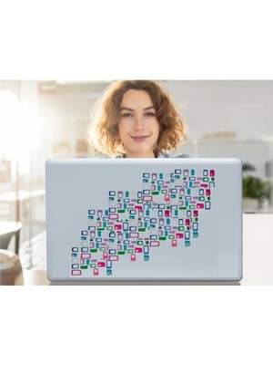 Mikasso Defter Sticker,laptop Sticker Renkli Kareli Pvc 48X33X0,5CM