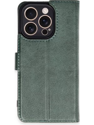 Zenvia Znv Apple iPhone 16 Pro Kılıf Trend S Plus Kapaklı Kılıf - Yeşil ZNV2029