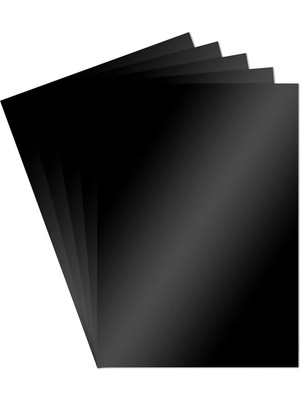 Mikasso Aynalı Metalik Metalize Fon Kartonu Siyah 50X70CM 1 Adet (Tek Renk)