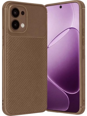 Zenvia Znv Oppo A6 Pro 4g Auto Focus Karbon Kapak - Kahverengi ZNV2029
