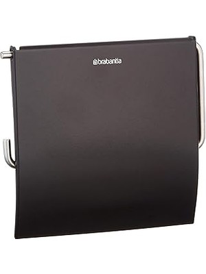 Nacario Brabantia 108600 Tuvalet Kağıdı Tutacağı, Paslanmaz Çelik, Mat Siyah, 30 x 20 x 10 cm