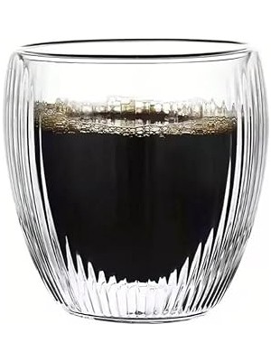 Nacario Çift Cidarlı Cam, Kahve, Latte, Espresso, Meşrubat, Su Bardağı, 250 Ml, Su Bardak, 1 Adet, 12321