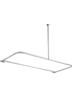 Nacario Brass CC3131 62-Inç Büyük Boy 27-5/8-Inç D Tipi Duş Çubuğu, Parlak Krom
