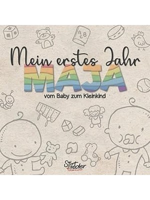 Nacario Mein Erstes Jahr - Maja - Vom Baby Zum Kleinkind: Dein Individuelles Babyalbum Mit Wunschnamen Für