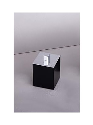 Nacario System Tezgah Üstü Mat Siyah-Krom Pamukluk 80X80MM