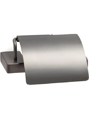 Nacario System Flat Kapaklı Tuvalet Kağıtlığı Füme Renk 90X95X151 mm