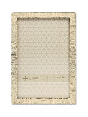 Nacario Lawrence Frames 4x6 Gold Metal Picture With Linen Pattern