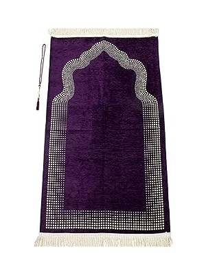 Nacario Ihvan Online Mihrap Desenli Düz Şönil Seccade Mor