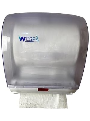 Nacario Wespa Kağıt Havlu Dispenseri, Gri Plastik, Duvar Montajlı, Profesyonel Banyo Tuvalet Için