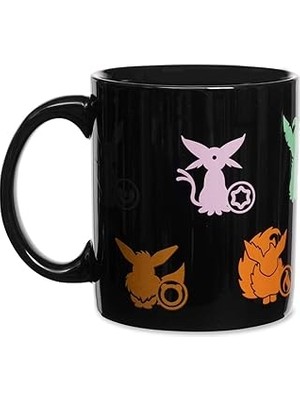 Nacario Pokémon Center: Eevee Evolutions Siyah Kupa (11 Oz.)