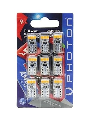 Nacario Photon Ampul T10 W5W 12V 10SMD LED Amber (9'lu Blister) Pht PH7010 Na B9
