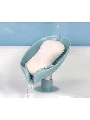 Nacario Vantuzlu Sabunluk – Su Giderli Yaprak Şekilli Tasarım, Mutfak Banyo Için Sabun Süngerlik, Kay