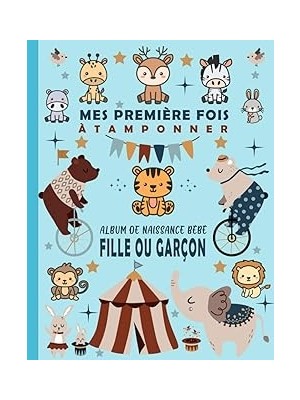 Nacario Mes Premières Fois: À Tamponner Excellent Carnet Coloré| Album Photo| Thème Animaux| Cadeau De Nais