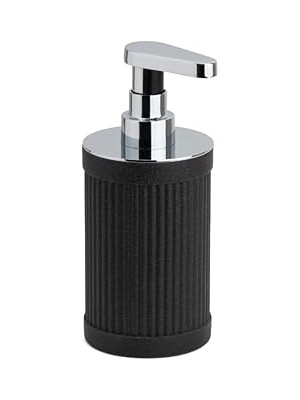 Nacario System Reçine Tezgah Üstü Sıvı Sabunluk Siyah-Krom 187X80X91 mm