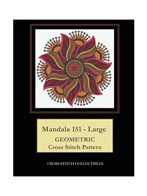 Nacario Independently Published Mandala 151 - Large: Geometric Cross Stitch Pattern