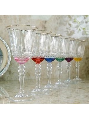 Nacario Aryıldız Fiona 6'lı Uzun Kadeh Platin 300 ml