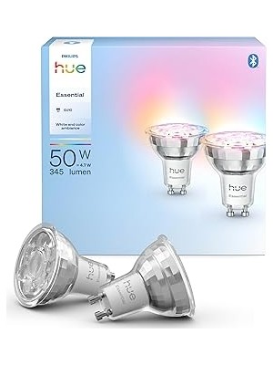 Nacario Essential 4.7W GU10 345 Lumen Renkli Akıllı Spot Ampul (2'li Ekopaket)