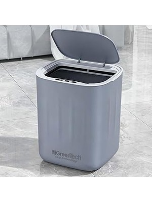 Nacario Greentech Sensörlü 28 Litre Kovası (Şarj Edilebilir Lityum Pilli) / GT-SC07 Gri̇