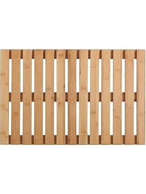 Nacario Wenko Küvet Matı Iç Dış Mekan Bambu 40 x 60 cm Banyo Matı, Duş Matı, Küvet Matı, Kaymaz Tabanlı