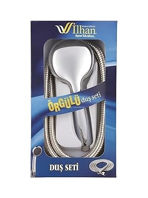 Nacario Ilhan Örgülü Duş Seti, 3 Fonksiyonlu Akış, 360 Derece Krom Spiral, Çift Kenetli 1/2 Bağlantılı Hort