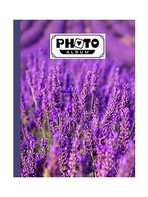 Nacario Photo Album: Lavender Floral Album, Large Photo Albums With Writing Space Memo, Extra Large Capacit