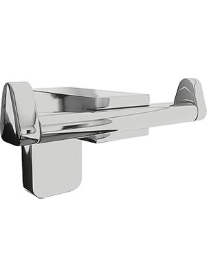 Nacario Bornoz Havlu Asma Askısı Banyo Lavabo Çatal 2'li Metal Sağlam Aparat Krom Askılık Vidalı