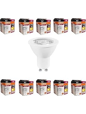 Nacario 5 Watt PAR16 GU10 Duy 6500K Beyaz LED Çanak Ampul 10 Adet