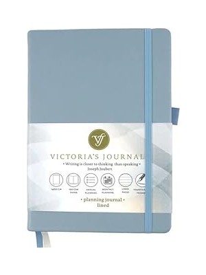 Nacario Victoria's Journals Venzi Sert Kapak Planlayıcı Defter 14X20 cm 100GR. Krem 96 Yaprak Çizgili