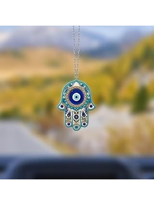 Nacario Araba Ayna Süsü, Araba Süsü, Çanta Aksesuarı - Fatma Ana Eli - Pleksi Malzeme, Uv Baskılı - 047